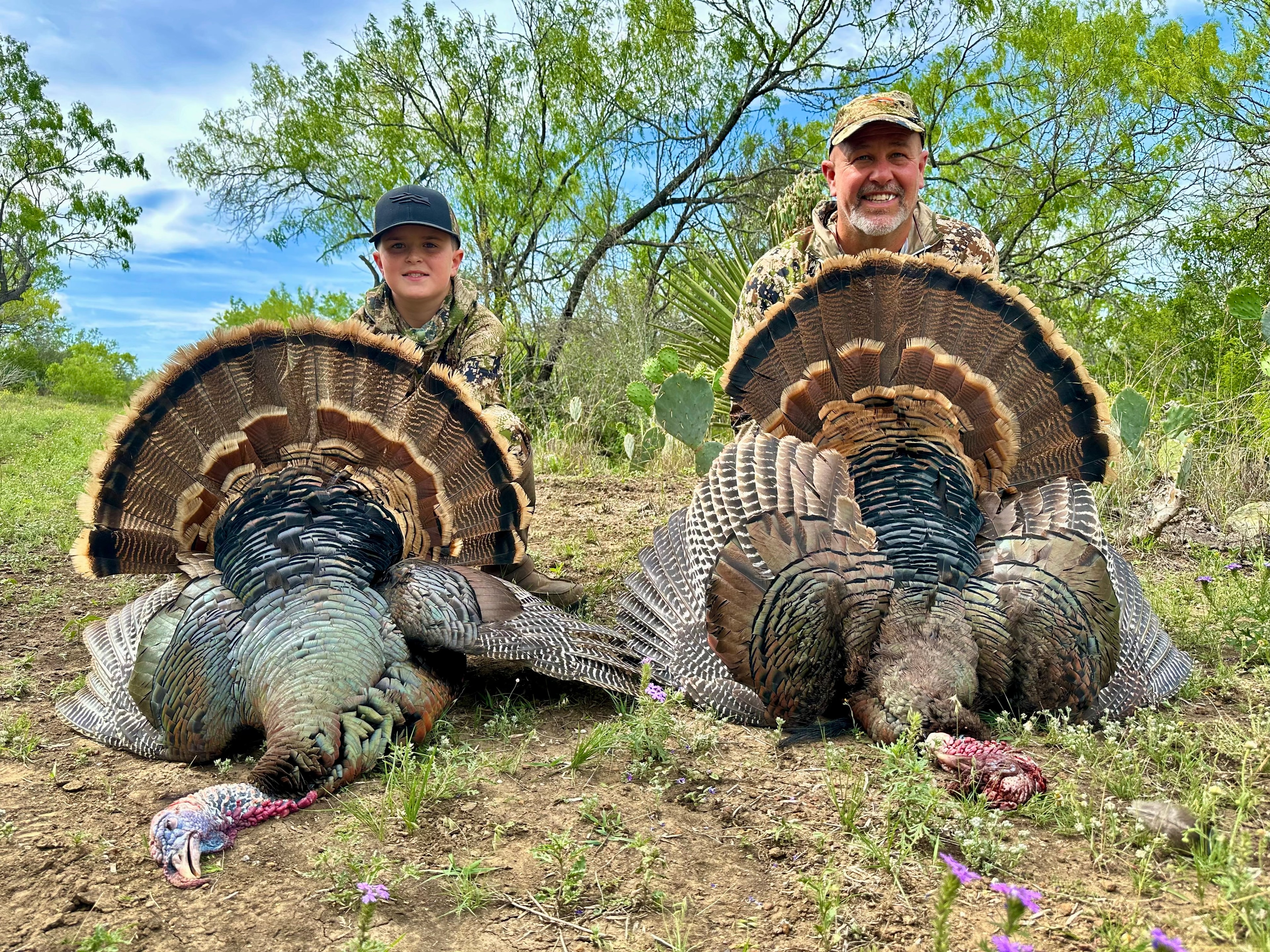 Hunter in camouflage during spring turkey season